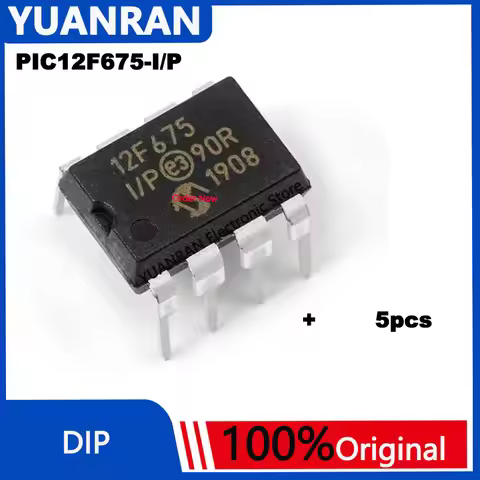 5Pcs/lot New Original 12F675 PIC12F675 PIC12F675-I/P DIP-8 Chip In stock