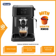 Delonghi Stilosa Coffee Machine 1100W Power 15 Bar Pump Pressure EC230.BK EC230BK Mesin Kopi