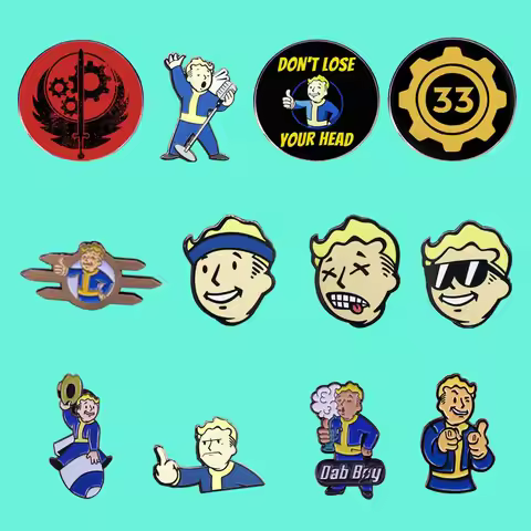 Popular Elements Luxury Badge Cute Cartoon Comic Brooch Metal Enamel Pin Backpack Hat Jacket Decorat