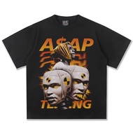 ASAP Rocky Unisex Graphic T-Shirt Oversized Hip Hop Style Rapper Casual Cotton Short Sleeve Y2K Stre