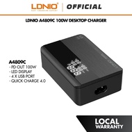 LDNIO 100W Desktop Charger A4809C GaN PD Output 100W QC USB 30W Super Fast Charge A4809Q A-4809 supp
