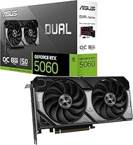 ASUS Dual GeForce RTX 5060 8GB OC Edition GDDR7 Gaming Graphics Card (Nvidia GeForce RTX5060 DLSS 4,