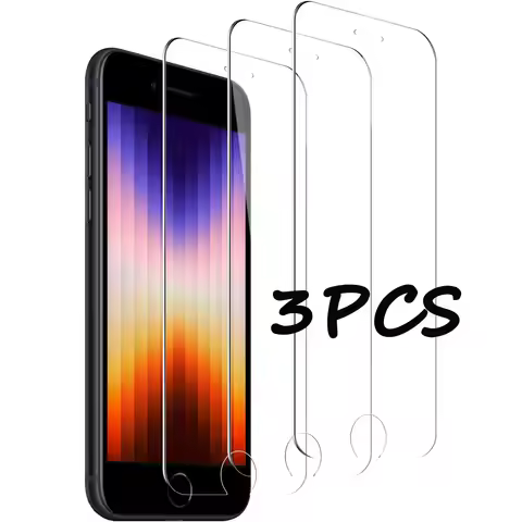 3Pcs Protection Glass For Apple iPhone 7 8 6 6S Plus Tempered Screen Protector iphone 5 5C 5S SE 201