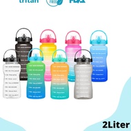 [Import] - [2LLT] 2l Motivational Tritan Drinking Water Bottle Without A Straw phone holder 100% BPA