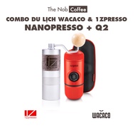 Wacaco Nanopresso Travel Combo and 1Zpresso Q2 | Portable coffee maker and mortar for travel