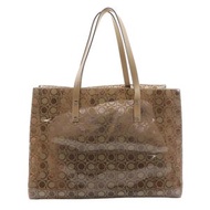 二手Salvatore Ferragamo Ferragamo Gancini 手提包 AU-21-2437，米色乙烯基，肩包/手提包，A4 尺寸，開口，女士款。