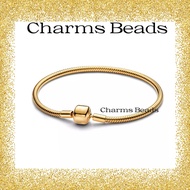 CHARMS BEADS Titanium Gold Bracelet Clasp Signature 916 gold bracelet 916 gold jewellery