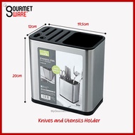 Stainless Steel Kitchen Utensils Knives and Cutlery Holder | Knife Rack | Fork Spoon Chopstick Caddy