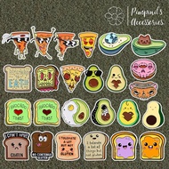 Shop: PIZZA TOAST And AVOCADO Brooch Set | & Enamel Pin Set.