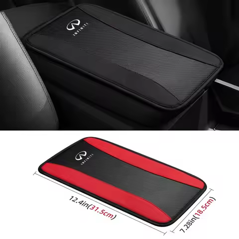 Car Armrest Box Pad Leather Center Console Arm Rest Protector Cover For Infiniti Q50 FX35 G37 G35 QX