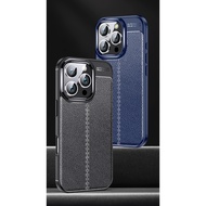 iPhone 16 Pro Max / 16 Plus / 16 Pro / 16 / 15 Pro Max / 14 Pro Max Rugged Leather Armour Phone Case