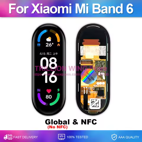 For Xiaomi Mi Band 6 Smart Bracelet LCD Display Screen Touch Repair Replace Watch Original AMOLED No