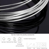 2M 0.3-1.0mm 925 Sterling Silver Wire For Jewelry Making Half Hard Round Sterling Silver Jewelry Wir