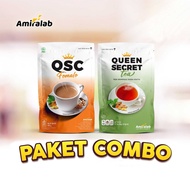 PAKET COMBO HEMAT Amiralab Queen Secret Coffee Queen Secret Tea- Organic Natural Cappuccino 100GR