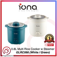 Iona 0.8L Multi Cooker / Rice Cooker W Steamer - (Green / White) - GLRC086 GLRC 086