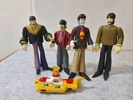Vintage McFarlane The Beatles Yellow Submarine Figures 中古 絕版 披頭四 公仔 及 黃色潛艇，高約 7吋 至 8吋