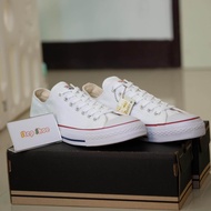 Converse All Star Ox (Classic) White 100% สีขาว รองเท้าผ้าใบ คอนเวิร์ส ของแถมเพียบ!!