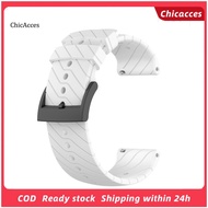 ChicAcces 24mm Replacement Silicone Universal Watchband Smart Watch Strap for Suunto 9
