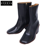Chloe [Like New] Side-Zip Leather Short Boots, Size 35 [Pre-owned]