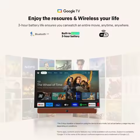 Skyworth 24inch 1080P FHD Matte Screen Follow Me Audio LED Bluetooth Assistant Portable Google Smart
