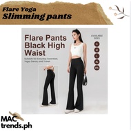 Flare Yoga Slimming Pants Black / Women Stretchable Flared Pants