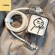 MK1  Creative Line Cute Case for Phone 14 13 Pro Max 18/20W Charger Charging Protector Data Wire Win