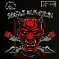 ยางปิงปองประเภทเม็ดสั้น Der-materialspezialist Hellracer