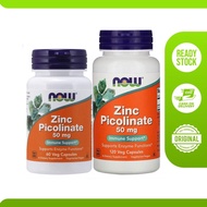 Suplemen Vitamin Zinc Picolinate 50 Mg Now 60 120 Veggie Kapsul