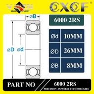 [CXCF]  6000 2RS BALL BEARING JAPAN QUALITY 10mm(ID)X26mm(OD)X8mm(H)
