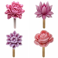 Ice cream flower Baking popsicle mold Baking pop Ice cream flower Shape popsicle mold Handmade Stick Ice View Area Ice cream Pattern Ice cream Grinder DIY Landscape popsicle mold Ready stock ✨0506✨
