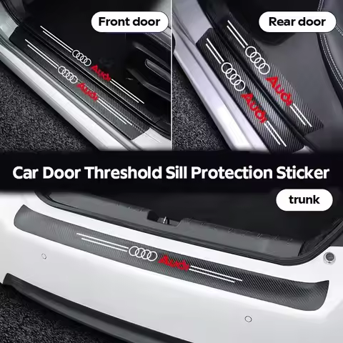 For Audi Sline A4 A3 A6 TT S4 S5 S6 A1 A2 A5 A7 A8 Q1 Q2 Q3 Q4 Q5 Q6 Q7 Q8 Leather Car Door Sill Pla