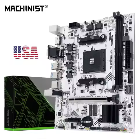 New MACHINIST A520M-GL AM4 Motherboard Micro ATX AMD A520 DDR4 M.2 USB3.2 STAT 3.0 SSD/64G Support R