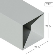 3" x 3" Aluminium Extrusion Square Hollow Frame Profile Thickness 1.20mm HB2424 ALUCLASS