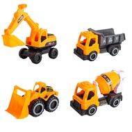 Enjoy toy Toy Truck with Smooth Edges Engineering Truck Toy Mini Construction Vehicle Set Excavator Bulldozer Concrete Mixer Dirt Truck Kids' Engineering Toys Ideal Birthday Christmas Gift for Boys No Battery