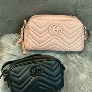 GUCCI GG Marmont Mini相機包 黑色