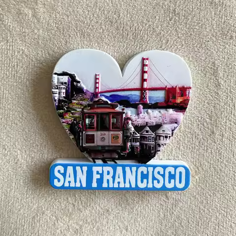 San Francisco Refrigerator Magnet American City Landmark Attractions Tourist Souvenirs Souvenirs Gif