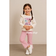 Latest girls' clothing set with jellyfish motif catfish culottes set for children 1-12 years old gir