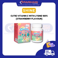 SHINE CUTIE VITAMIN C WITH LYSINE CHEWABLE TABLET 100'S (STRAWBERRY FLAVOUR)