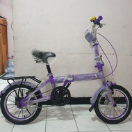 Jual Sepeda Lipat Anak Perempuan 16 Inch Merk Kouan Limited