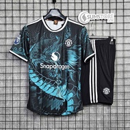 Quần Áo Bóng Đá MU Man United Đen - Đồ Đá Banh Nam Nữ Thun Lạnh Cao Cấp 2025