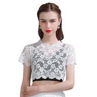Cổ áo giả nửa Áo sơ mi áo ren hoa có thể tháo rời cổ áo phụ nữ thanh lịch