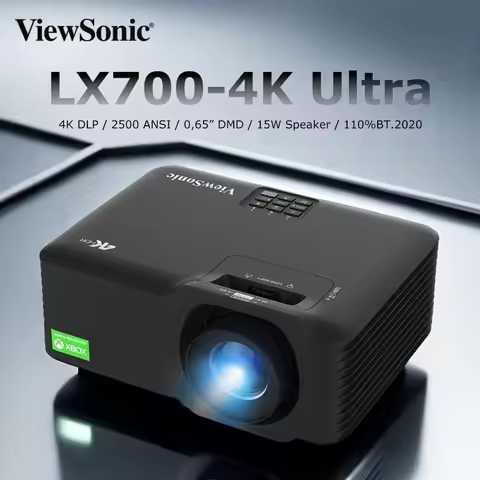 ViewSonic LX700 4K Ultra Laser Projector Home Office HDR 3D Home Theater 0.65'' DMD Living Room Gami