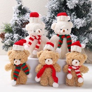 Kawaii Christmas Hat Teddy Bear Plush Toy Cute Bears Dolls Home Decor Stuffed Soft Kids Toys for Chi