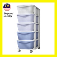 Plastic Storage Drawer 5 Tier | Storage Cabinet | Plastic Cabinet | Kids Cabinet | Laci Simpan Baju