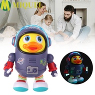 MIQUELZA Dancing Astronaut Duck Toy, Plastic Interactive Electric Dance Space Duck, Funny Swinging D