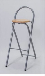 木面折合高腳椅（高67cm)