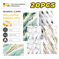 YATT Vinyl Wall Paper UK 30x60CM (20PCS) 2.5MM Thickness Easy to Install Suitable for Home Office
