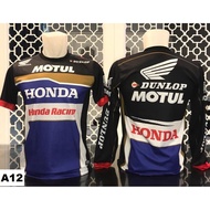 <BAJU KONVOI BAJU RIDE Ready Stok Baju Jersi Permotoran HONDA RACING A12>