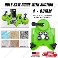 Adjustable 4-83mm Hole Saw Core Drill Bit Guide Openings Locator with Dual Single Vacuum Base Sucker