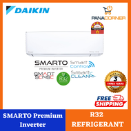 DAIKIN (New Model) R32 1.0HP / 1.5HP / 2.0HP / FTKH28BV1MF / FTKH35BV1MF / FTKH50BV1MF  SMARTO Premi
